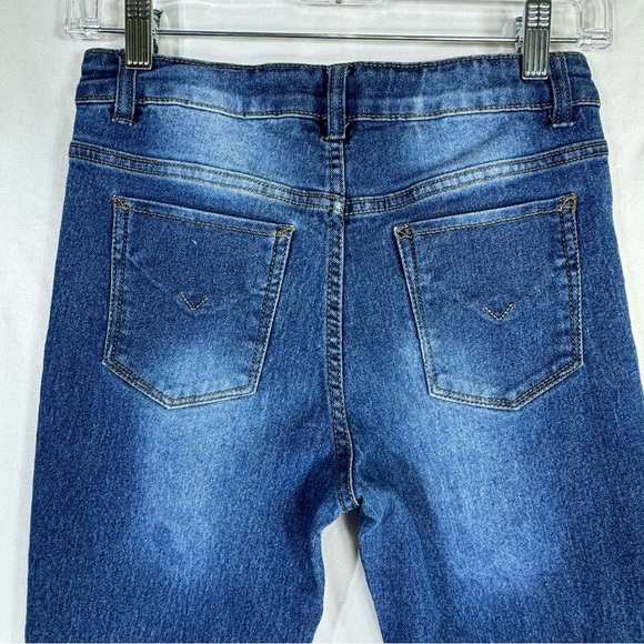 Hudson Girls Distressed High Rise Flare stretch Denim Jeans - Picture 4 of 10